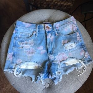 HOLLISTER VINTAGE STRETCH MOM SHORTS